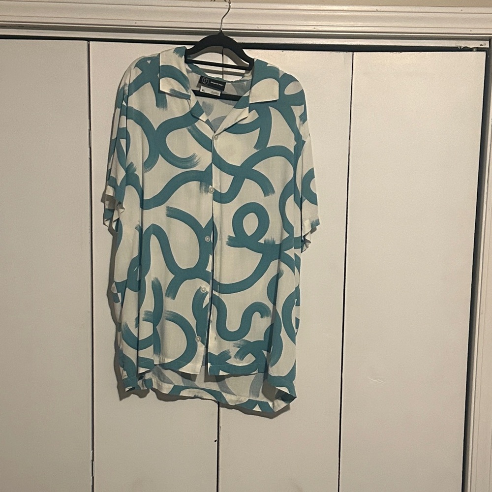 Original Use Teal and White Shirt